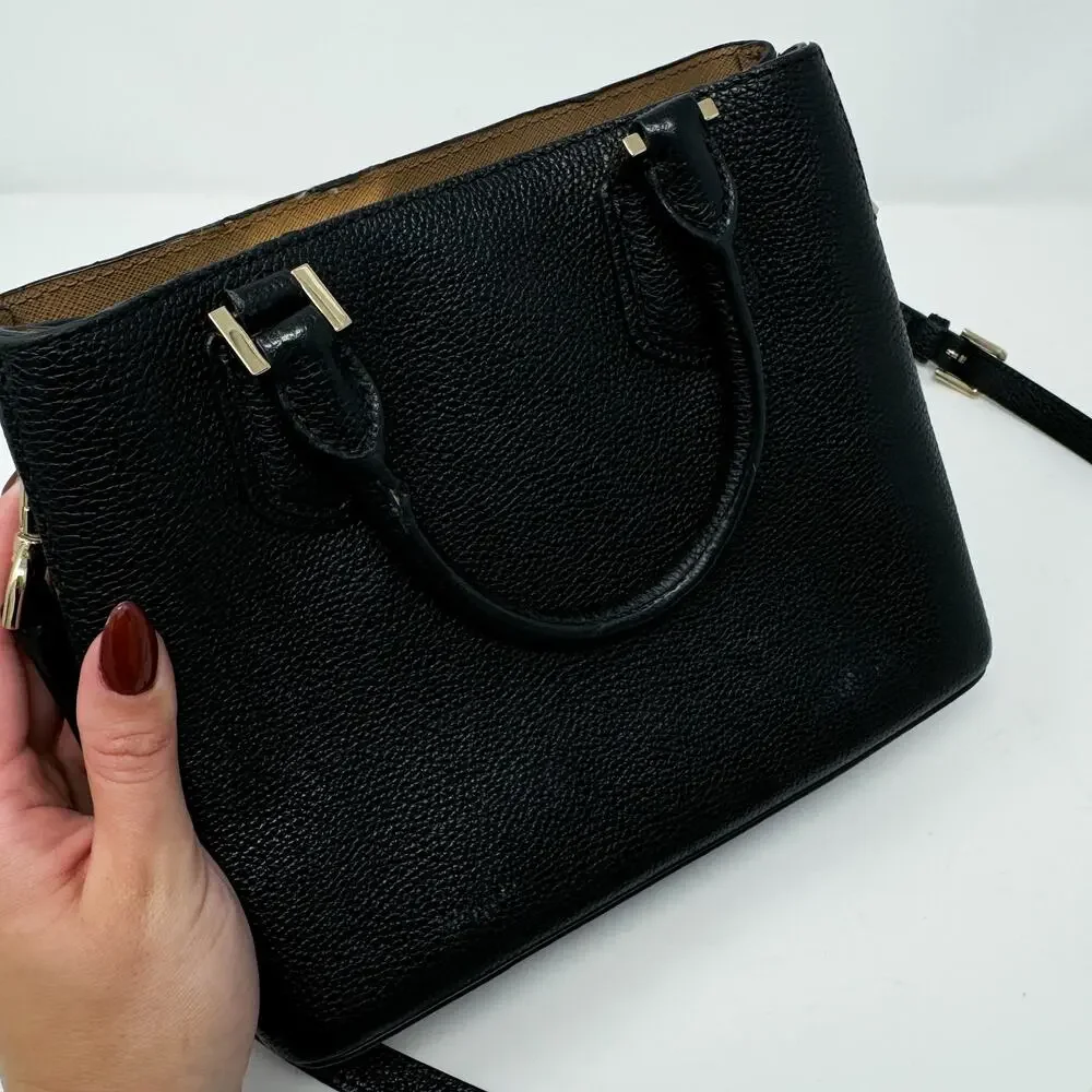 Michael Kors Black Leather Crossbody Purse - Picture 11 of 12